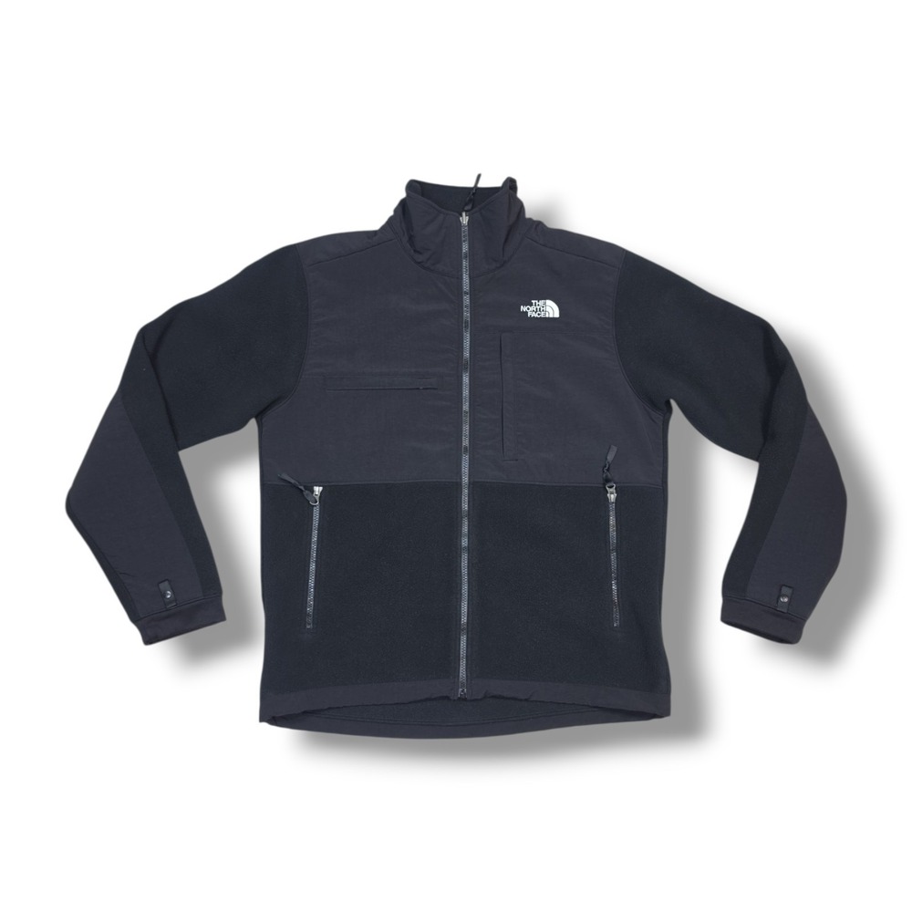 The North Face Denali Polartec Retro Black Full Zip Stand Collar Jacket Men's M